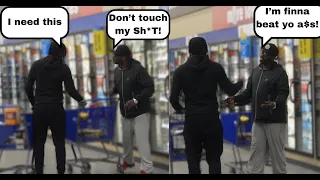 Shopping Out Of Strangers Cart IN DETROIT!! (GONE WRONG!)  Part 2