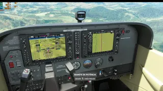 Aproximação para pouso antes do acidente de Marilia Mendonça Flight Simulator 2020 (Simulação)