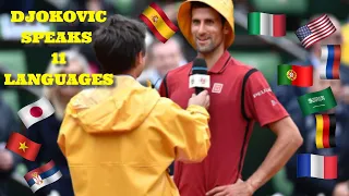 Novak Djokovic speaking 11 languages!!! Not too bad interviews 🤩 Kaži, kaži, cekam te pola sata