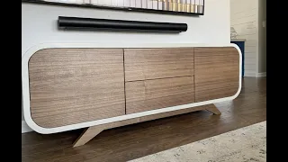 I Made A Walnut Kerf Bent Media Console