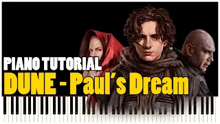 DUNE - Paul's Dream (Piano Tutorial Synthesia) | #Dune