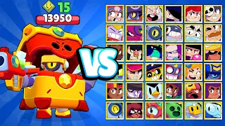 OMEGA BOX DARRYL vs ALL BRAWLERS | With 15 POWER UP | Brawl Stars