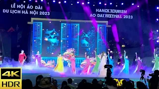 4K HDR | Hanoi Tourism Ao Dai Festival 2023 Show - Vietnam Night Walk