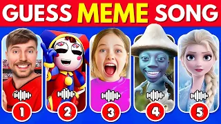 GUESS MEME & WHO'S DANCING 🎤🎵🔥 | Lay Lay, King Ferran, Salish Matter, MrBeast, Skibidi Toilet, Elsa