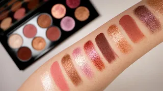 Pat McGrath Labs Mothership XI Eyeshadow Palette: Sunlit Seduction Palette Finger & Brush Swatches