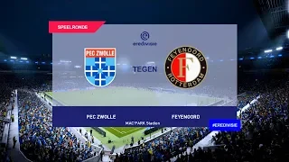 PEC Zwolle vs Feyenoord | 2019-20 Eredivisie | PES 2020