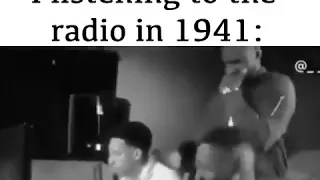 The fellas and I listening to the radio in 1941