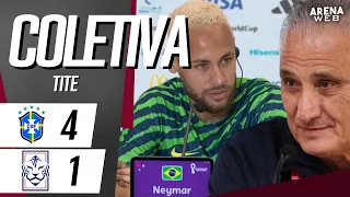 COLETIVA TITE e NEYMAR | AO VIVO | Brasil 4 x 1 Coreia do Sul - Copa do Mundo 2022