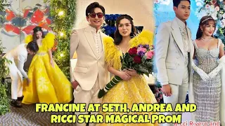 FRANCINE AT SETH, ANDREA & RICCI GRAND ENTRANCE STAR MAGICAL PROM, behind the scene