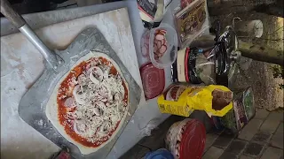 How to make pizza in woodfire oven PIZZA 🍕 PARTY #yummy #woodfiredpizza