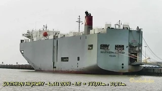 car carrier SOUTHERN HIGHWAY 3EOJ8 IMO 9338632 Emden cargo seaship Autotransporter