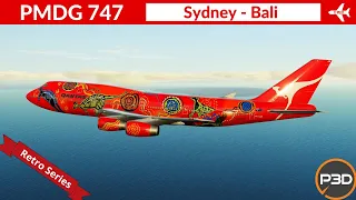 [P3D v5.3] PMDG 747-400 Qantas | Sydney to Bali | Full flight