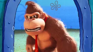 Donkey Kong Punches SpongeBob (DK PUNCH MEME)