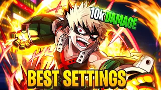 10K Damage Ranked Game With Bakugo + Best Settings ( My hero Ultra Rumble )