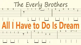 All I Have To Do Is Dream / Everly Brothers Guitar Solo Tab+BackingTrack
