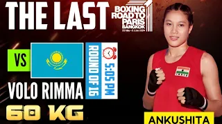 Ankushita Boro beats Rimma Volossenko (KAZ) by 4-1  Olympic quota.#RoadToParis2024 #boxing