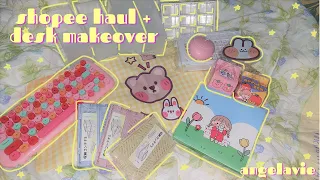 Shopee Haul & Desk Makeover ( asmr + lofi )