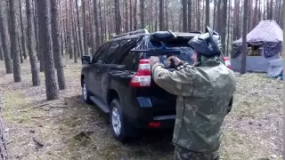 Мне достался классный маркер (ружьё для пейнтбола), с тремя режимами для стрельбы.