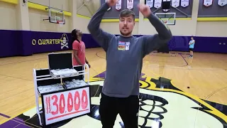 MrBeast hits insane basketball trickshot