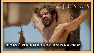 Dimas é perdoado por Jesus na cruz | NOVELA JESUS