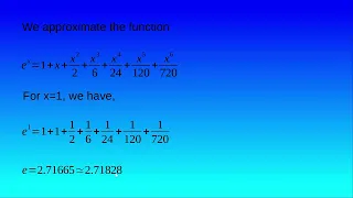 Taylor Series and truncation errors