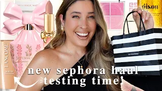 NEW SEPHORA HAUL ✨ LANCOME CARE and GLOW SERUM CONCEALER | TESTING THE HOTTEST NEW MAKEUP RELEASES 🔥