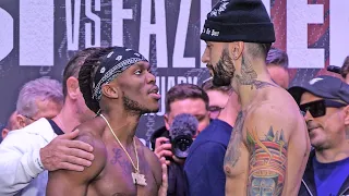 "You Ain't Stopping Me!!" KSI vs. FAZE TEMPERRR - WEIGH IN FACE OFF