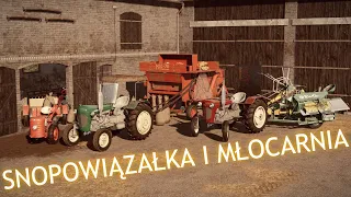 Żniwa jak za dawnych lat - Snopowiązałka Warta i młocarnia Warmianka. Farming Simulator Polskie Mody