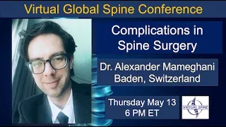 Complications in spine surgery with Dr Alexander Mameghani