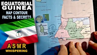 EQUATORIAL GUINEA map drawing and provinces with facts | ASMR whispered geography facts