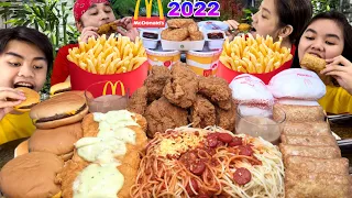 MCDONALDS OVERLOAD COMBO 2022 MUKBANG! ( Chicken MCDO, Spaghetti, Ala King, Burger, Apple Pie atbp.)