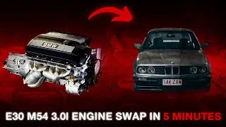 Building a BMW M54 Swapped E30 in 5 Minutes