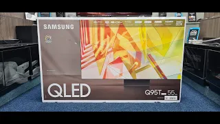 Samsung 2020 Q95T 4K TV Unboxing, Setup and 4K Demo Videos  55Q95T