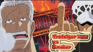One Piece amv Smoker vs Trafalgar Law Complete/Full fight (San Sebastian Sonata Arctica)