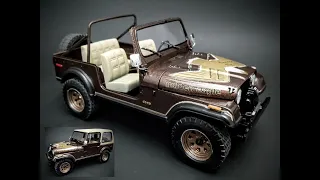 1977 Jeep CJ7 304 V8 Golden Eagle 1/24 Scale Model Kit Build How To Assemble Paint Decal Revell 2024