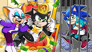 Rich Shadow Vs Poor Sonic in Prison - Very Sad Story But Happy Ending | Sonic Animation