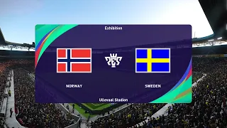 Norway vs Sweden - Ullevaal Stadion | 12 June 2022 | PES 2021 Gameplay