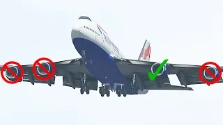 Landing A Boeing 747 Using Only ONE Engine in X-Plane 11