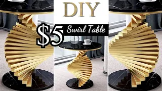 UNBELIEVABLE $5 Table DIY!😱 HOW To make A HIGH END Accent Table with just $5!!!