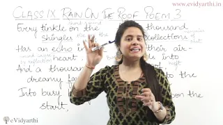 Rain on The Roof - Class 9 - English Beehive Poem  | Beehive Poems Chapter 3 Explanation