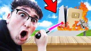 World's Strongest LASER vs Expensive ITEMS!