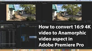 How to convert 16:9 4K video to Anamorphic video aspect in Adobe Premiere Pro