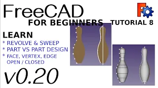 FreeCAD 0.20 For Beginners | 8 | Part vs Part Design Revolve Workflows | When and Where to use