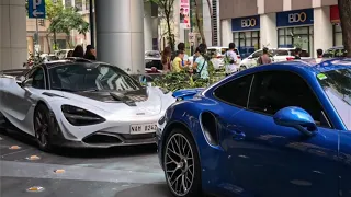 Car Spotting in Bonifacio Global City | Metro Manila | Mclaren 720s, Ferrari, Rs6,R8, Dodge