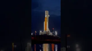 Views of the Artemis SLS Moon Rocket on the Launchpad