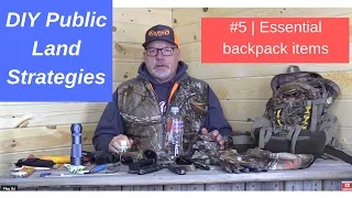 DIY public land deer hunting #5 | Essential BackPack items