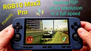 Powkiddy rgb10 max3 pro testing Psp games , GTA  ,Nfs underground , Burnout Legends , Driver 76