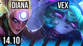 DIANA vs VEX (MID) | 1100+ games, Legendary | EUW Master | 14.10