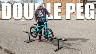 HOW TO DOUBLE PEG A RAIL BMX *Easiest Way for Beginners*