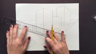 How to Start a Cityscape in Two-Point Perspective